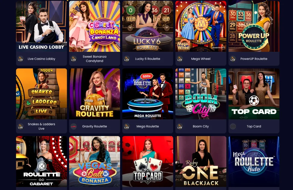SlotsGem livecasino med live dealer